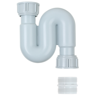 싱크대 배수구 S트랩 배수구 연결부품 하수구 배수관 악취차단 코트랩, 싱크트랩+양볼트, 1개