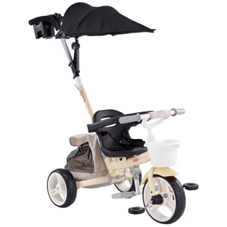 2025 삼천리 샘트라이크 200 다기능 폴딩 접이식 자전거유모차 아기 세발자전거, 아이보리, 1개
