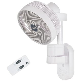 [휴고스] 모션감지 360도 입체회전 벽걸이 서큘레이터 + 리모컨 조절 (무드라이트/타이머/자동모드), 모션감지 3D 벽걸이 서큘레이터