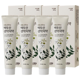 백두산생약치약 100g 4개 3+1 백두산치약 의약외품치약