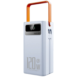 [5시건 당일배송] 고속충전 80000mAh 초대용량 보조배터리 LED조명 충전잔량표시 캠핑 낚시 차박, 화이트