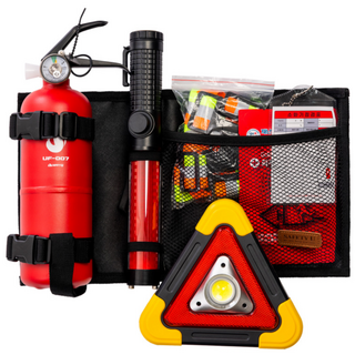 자동차 비상세트 안전 키트 차량안전용품 차량용 비상용 구비용 경광봉 조끼 소화기 세이프맥스팩_X밴드형, 세이프맥스팩_X밴드형/소화기 화이트, 1세트