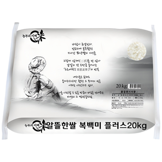 알뜰한쌀 복백미 플러스 20kg, 1개
