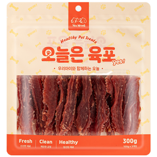 예스몽 오늘은 육포 강아지 간식, 오리가슴살 트위스트, 300g, 1개