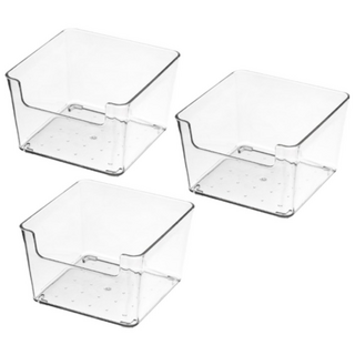 리빙킹 아크릴 화장품 다용도 정리함 S, 3개