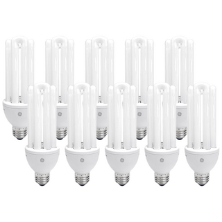GE루미트론 삼파장전구 30W E26전구 X 10개입, 주광색, 10개, 주광색(하얀빛)