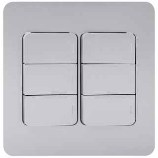 CHEIL ELECTRIC 6開關面板 銀色, 1個