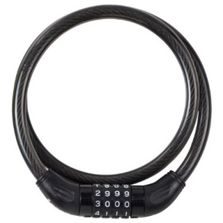 삼천리 4단 번호키 자전거 자물쇠 중, 블랙, 1개