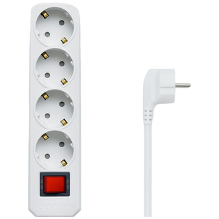 HiPPO 히포 국산 메인 스위치 멀티탭 4구 16A 통합 절전 안전 접지, 화이트, 1개, 1.5m