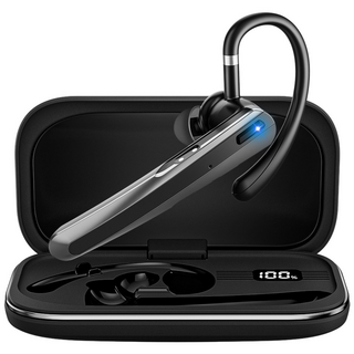 PERFFIER 퍼피어 귀걸이형 무선 블루투스 이어폰 핸즈프리, 블랙