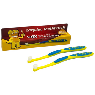 레이지독 덴탈 소프트 초 극세사모 펫 칫솔 스몰헤드 강아지 고양이 치석 관리 (S/M), 1개, S (소형견용)