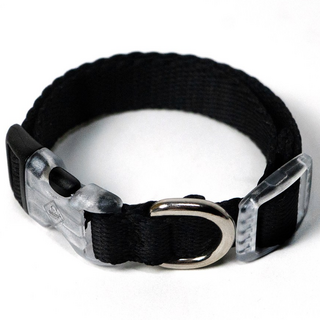아띠지기 강아지 웨빙 목줄, 블랙, 1개