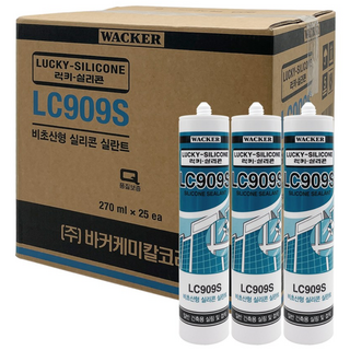 럭키실리콘 LC909S럭키실리콘금색270ml 무초산1BOX(25EA), 바커 LC909S 금색 BOX(25개), 1세트