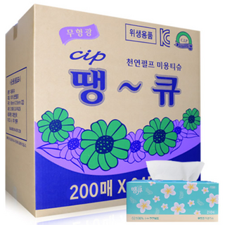 땡큐 미용티슈, 200매, 48개