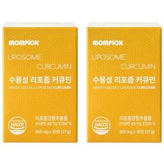 맘픽 수용성 리포좀 커큐민 영양제 강황 플러스, 2개, 30정