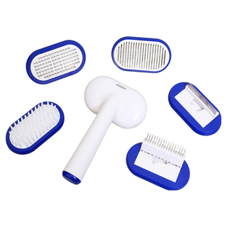 닉센 5in1 멀티 브러쉬 강아지 고양이 죽은털 엉킨털 빗 슬리커 애견 털 올인원 세트, 1개