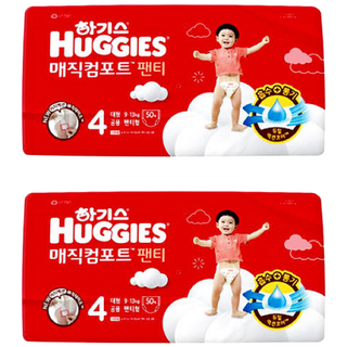 하기스 매직컴포트 공용 팬티형 50매, 4단계, 2개