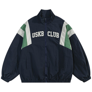 더킹맨 남자 봄 가을 바시티 스타디움 바람막이 빈티지 재킷