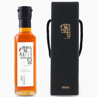 [향진당] 국산 참기름 들기름 300ml / 180ml 시골방앗간 전통방식 40년 노하우, 국산 참기름 300ml (선물상자 포장), 1개
