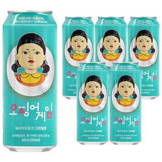 넷플릭스 오징어게임 에너지음료 그린멜론, 500ml, 6개