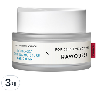 Rawquest 紫錐花鎮靜保濕凝霜, 3個, 50ml