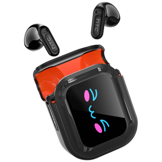 HTC NE20 AI 번역 이어폰 무선 블루투스 이어폰 LED 화면 다기능 고음질 방수 스포츠 및 게임용 이어폰, 검정색, AI 버전