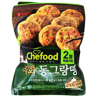 롯데 쉐푸드 직화 동그랑땡 405g /반찬 명절음식 제사음식 전 완자, 2개