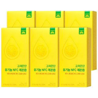 고려은단 유기농 NFC 레몬즙 15포, 6개, 300g