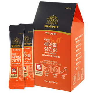 지니펫 더케어 더캣 홍삼함유 면역력 고양이영양제 헤어볼 장건강 분말형 2g x 30개입(유통기한 26년 5월)