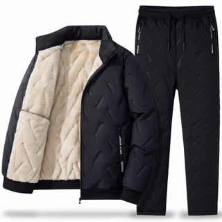 ANYOU 남자 겨울 방한 방풍 기모 점퍼 바지 트레이닝복 세트 상하의 세트