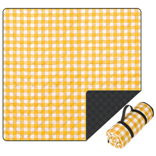 벨라노아 세탁가능 엠보싱 벨트롤백 방수 캠핑 피크닉 매트 돗자리, 옐로우