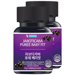 가벼오늘 자보티카바 퓨레 베리핏 S 에스 쓰리셀 브라질 아마존 식약청 인증 600mg, 60정, 2개