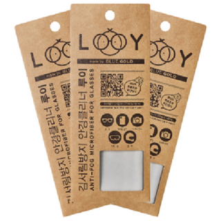 블루골드 루이 LOOY 극세사 김서림방지 안경닦이 안경클리너 렌즈닦이 회색 3세트