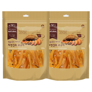 앱솔루트바이트 반려동물 자연건조 간식, 고구마, 300g, 2개