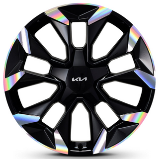 [비브랜드]와이앤유 홀로그램 20인치 타이어 휠마스크 데칼스티커 기스방지 보호필름 2025 더뉴쏘렌토 호환, 블랙홀로그램, 1개