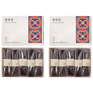 명장이 만든 쫀득한 담꽃 팥양갱 선물세트, 1개, [실속형]팥양갱40gx5개입x2박스, 360g