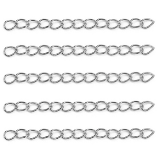 [어반굿즈] 액세서리 연장 체인 백금색 100개입, 1개