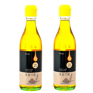비소뉴 저온압착 생 들기름, 2개, 350ml