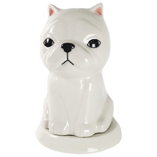 Hosuceramic 寵物美國惡霸犬陶瓷骨灰罈 白色 A1, 1個