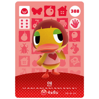 [한글/정품] 닌텐도 동물의 숲 아미보 카드 4탄 388 앤, 1개