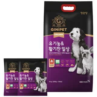 정관장지니펫 강아지 유기농 기능성 사료, 활력, 6kg, 1개