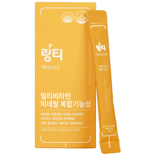 콜마비앤에이치 링티 액티브 3.0 멀티비타민 미네랄 활성형엽산 10포 1박스 10일분, 110g, 1개