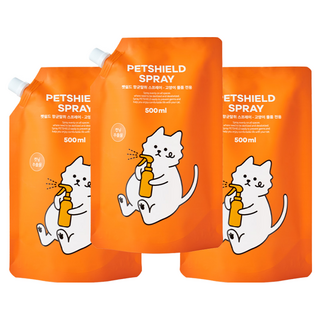 펫쉴드 항균 탈취 고양이 스프레이 500ml 리필용, 3개