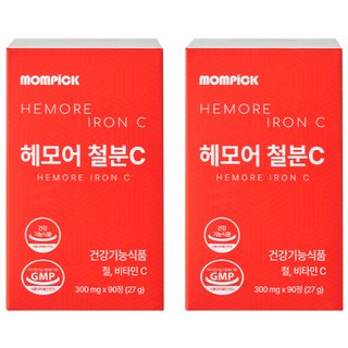 맘픽 여성 철분제 임산부 남성 철분 영양제 mompick, 2박스, 90정