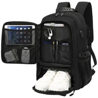 믹스MICS 출장용 대용량 확장형 여행용 옥스포드 원단 백팩 가방 캐리어 결합 신방 전용 포켓 USB 충전 슬롯 백팩 등산용 남성 여성 백팩 18인치 21인치 24인치