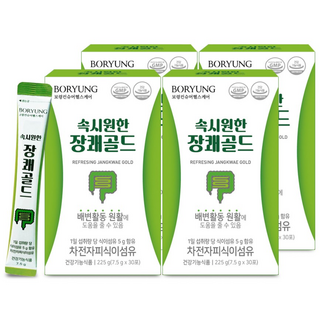 [뭉치면 싸다] 보령 속시원한 장쾌골드 장건강 식이섬유 배변활동원활 쾌변 4개월분 유니바이오, 4박스, 225g