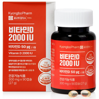 종근당홀딩스 경보제약 비타민D 2000IU, 1개, 90정