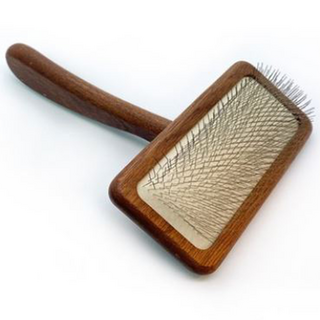 스탠다드펫 강아지 슬리커 소프트 브러쉬 강아지빗 엉킨털 제거, 소프트핀 우드브라운, 1개