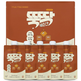 혜인담 식사대용 단백질 쉐이크 뚝딱쉐이크 초코프로틴, 60g, 5개