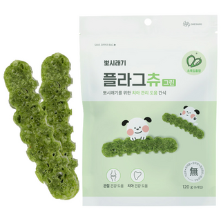 뽀시래기 강아지 플라그츄 덴탈껌, 그린 관절, 120g, 1개